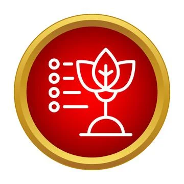 Plant growth data analysis icon concept Stock Illustration