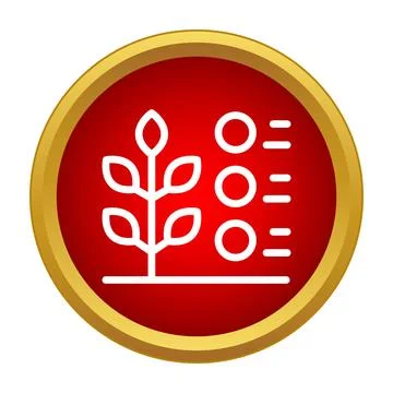 Plant growth data analysis tracking progress icon Stock Illustration