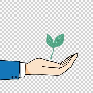 Plant in Hands イラスト素材