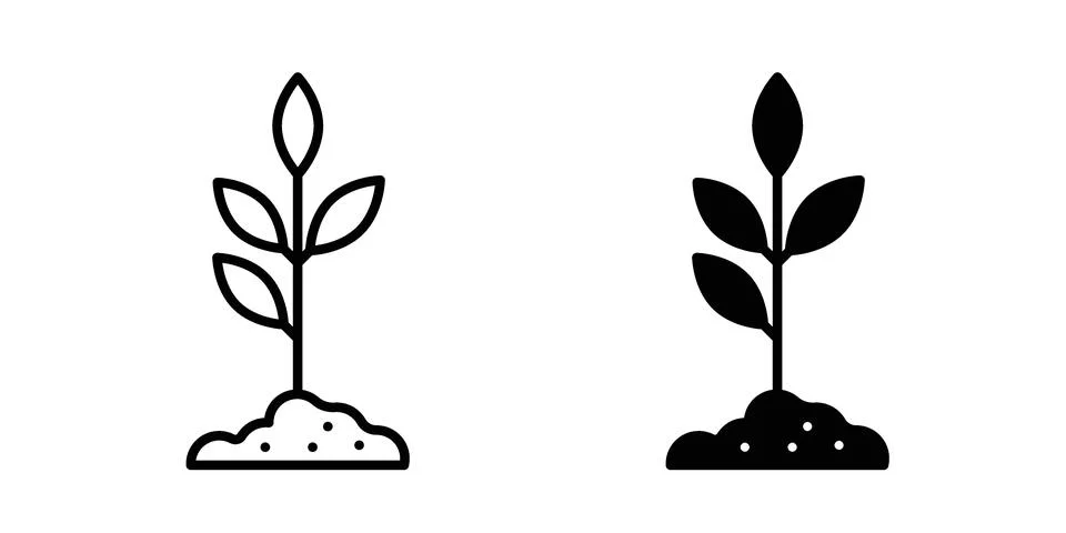 Plant icon design. Simple Vector illustrations.. イラスト素材