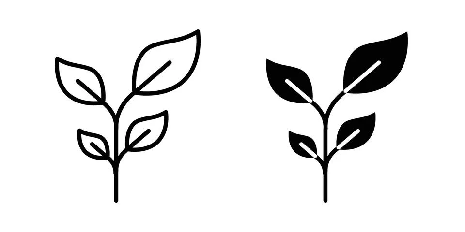 Plant icon set, collection of vector icons Stock Illustration