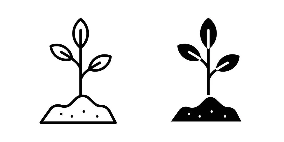 Plant icon vector design. EPS10 스톡 일러스트