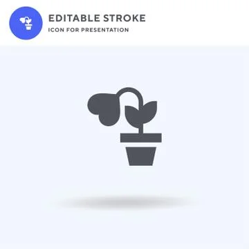 Plant icon vector, filled flat sign, solid pictogram isolated on white, logo  Stockillustratie