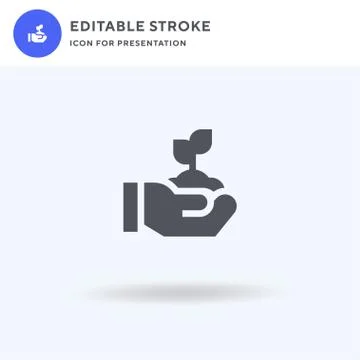 Plant icon vector, filled flat sign, solid pictogram isolated on white, logo  Illustrazione stock