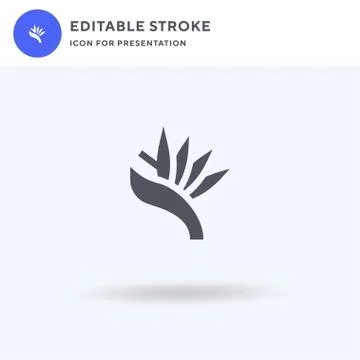 Plant icon vector, filled flat sign, solid pictogram isolated on white, logo 스톡 일러스트