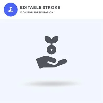 Plant icon vector, filled flat sign, solid pictogram isolated on white, logo  Illustrazione stock