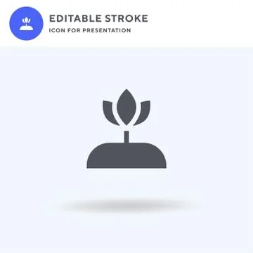 Plant icon vector, filled flat sign, solid pictogram isolated on white, logo イラスト素材