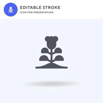 Plant icon vector, filled flat sign, solid pictogram isolated on white, logo 스톡 일러스트