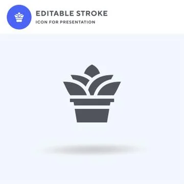 Plant icon vector, filled flat sign, solid pictogram isolated on white, logo Stock Illustration