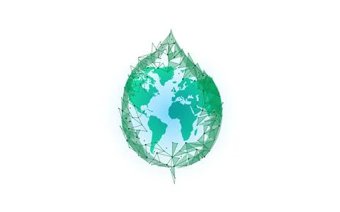 Plant leaf ecological abstract concept. 3D render seedling tree leaves. Save Stock-Illustration