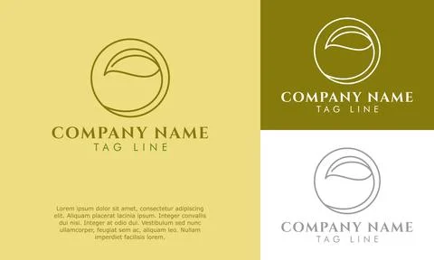 PLANT LEAF NATURE LOGO 库存插图