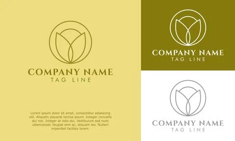 PLANT LEAF NATURE LOGO 库存插图