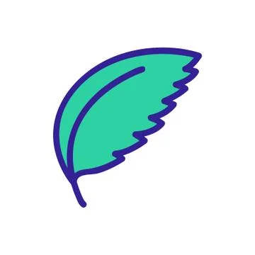 Plant leaf peppermint icon vector outline illustration Stock Illustration