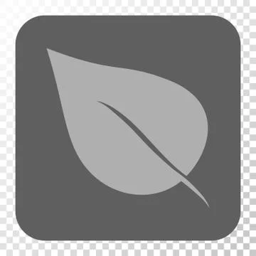 Plant Leaf Rounded Square Button Stock Illustration