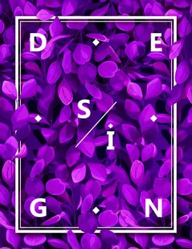 Plant leaf violet background Stock Illustration