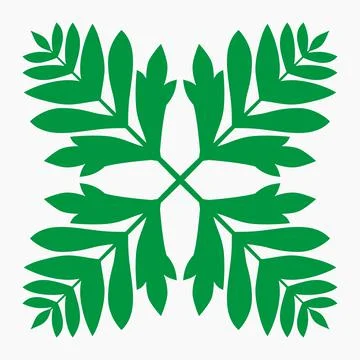 Plant pattern green twigs and leaves of plants Stock Illustration