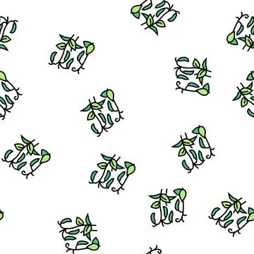 Plant peas vector seamless pattern Illustrazione stock