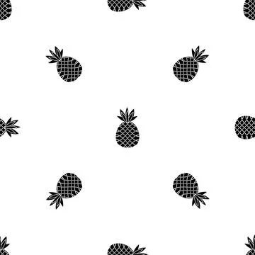 Plant pineapple pattern seamless vector Stock Illustration