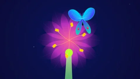 Plant Pollination And Fertilization Process 2D Educational Animation Stock Footage 340752585