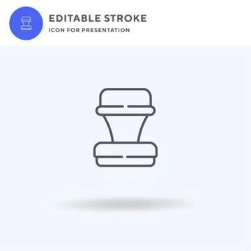 Plant Pot icon vector, filled flat sign, solid pictogram isolated on white, logo Stock Illustration