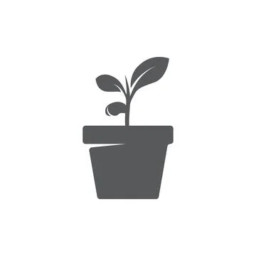 Plant pot icon vector Stock Illustration