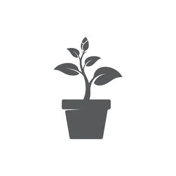 Plant pot icon vector Stock Illustration
