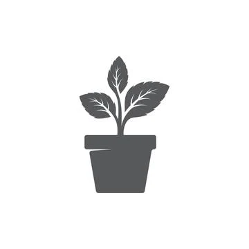 Plant pot icon vector Stock Illustration