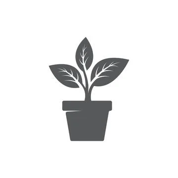 Plant pot icon vector Stock Illustration