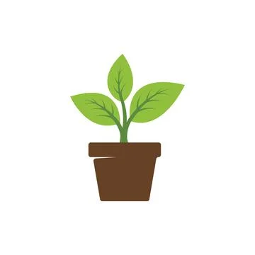 Plant pot icon vector Stock Illustration