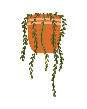 Plant on pot Stock Illustration