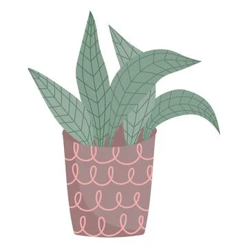 Plant in pot Stock Illustration
