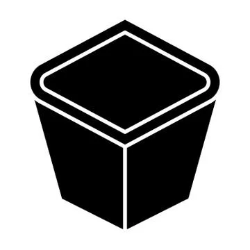 Plant pot solid icon. Pot vector illustration isolated on white. Flower pot 스톡 일러스트