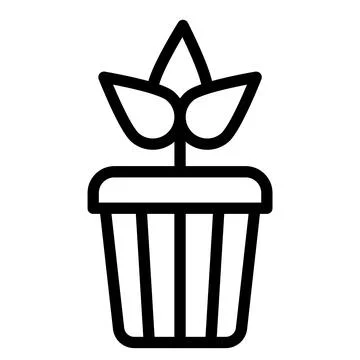 Plant Pot Vector Icon Design Illustration Stock Illustration