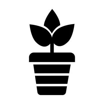 Plant pot Vector Icon Design Illustration Stock Illustration