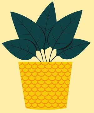 Plant in a pot vector illustration Stock Illustration