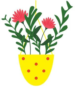 Plant in a pot vector illustration Stock Illustration