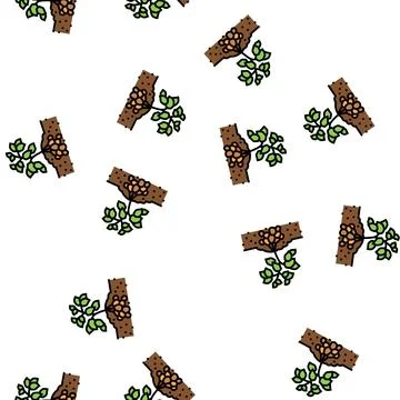 Plant potato vegetable vector seamless pattern Stock Illustration