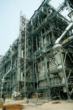 Plant on processing of hydrocarbonic raw materials Stock Photos