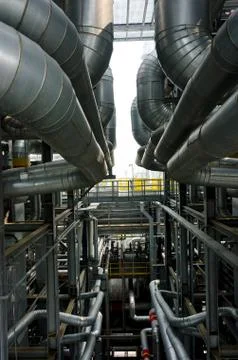 Plant on processing of hydrocarbonic raw materials Stock Photos