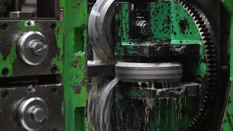 Plant for the production of metal pipes. Stack of steel pipes Stock-Footage 152077210