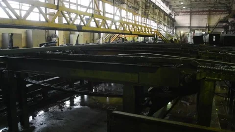 Plant for the production of metal pipes. Stack of steel pipes 库存影片 152078153