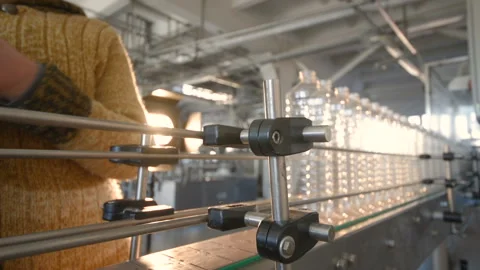 Plant for the production of plastic bottles Stock Footage 101434833