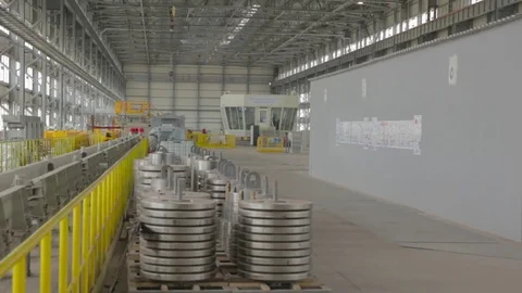 Plant for the production of rails Video stock 79530372