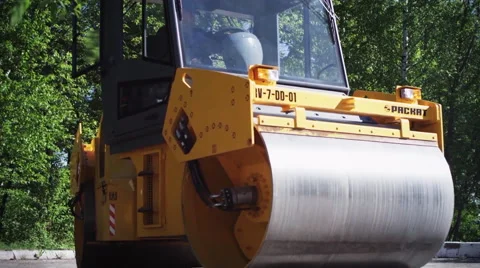 Plant for the production of road rollers close-up Stock Footage 49624624