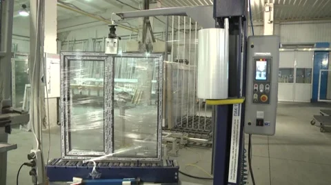 Plant for the production of windows Stock-Footage 65837036