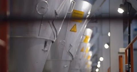 A plant with production workshops, technological lines, pipelines, valves, tanks Stock Footage 161970406