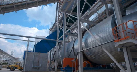 A plant with production workshops, technological lines, pipelines, valves, tanks Stock Footage 161979076