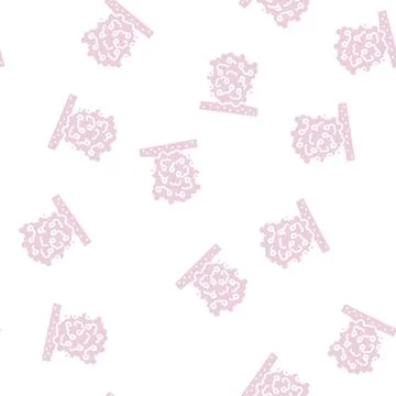 Plant raspberry fruit glyph seamless pattern Stock Illustration