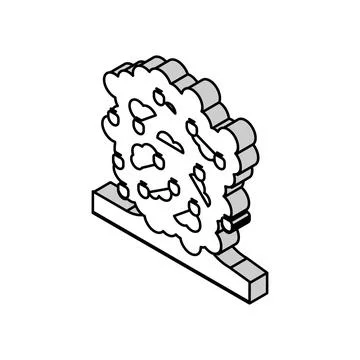 Plant raspberry fruit isometric icon vector illustration イラスト素材