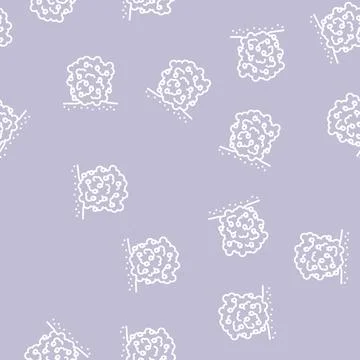 Plant raspberry fruit line seamless pattern Stock Illustration